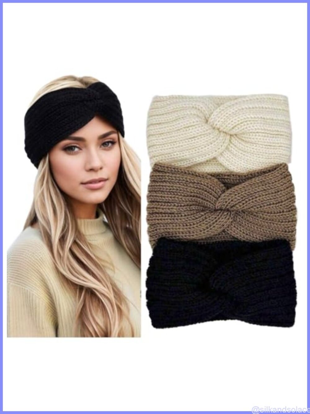 Chunky Knit Winter Headbands Ear Warmers Acrylic Blend